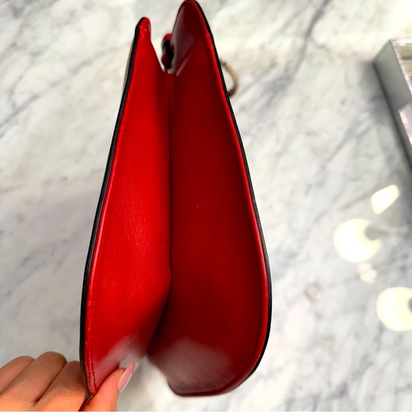 VALENTINO GARAVANI Vitello Rockstud Shoulder Satchel Red Nappa Leather Bag - Picture 11 of 16